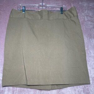 George Womens Mini Khaki Stretch Plaid Solid Preppy Basic Fitted Skirt Size 18